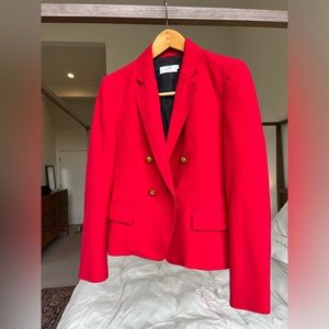 ALC red crop blazer size 4
